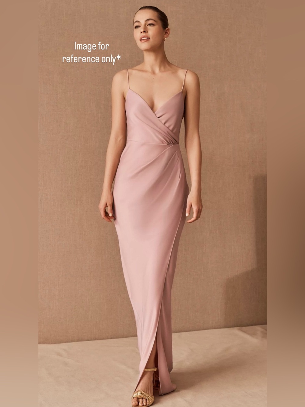 NWT BHLDN Freya Satin Maxi Dress in Pink Rose, Size 4